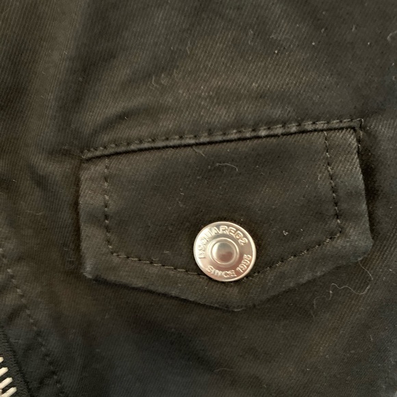 Dsquared2 BLACK Twill MOTO  Jacket - Picture 5 of 10